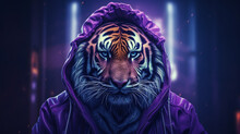 A Tiger In A Purple Jacket