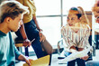 © BullRun - Diverse hipster students cooperating with each other