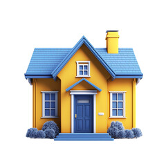 Poster - house on a white background HD 8K wallpaper Stock Photographic Image 