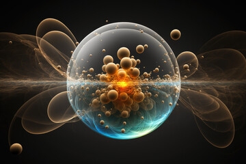 Wall Mural - background with space - generative ai