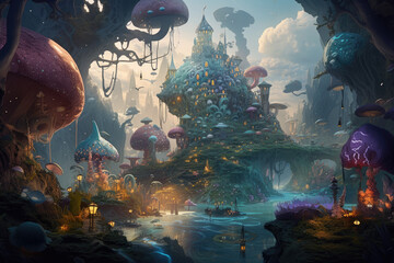 Canvas Print - fantasy world - generative ai