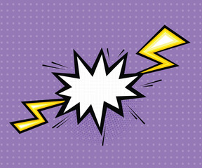 Poster - Comics speech bubble for text pop. empty dialog cloud for text message halftone shadow. comic book style. vector design