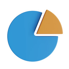 Aufkleber - 3D Blue Pie Chart Model with Three Segments. Lavender-themed 3D Blue Pie Chart Model for Pie Data.
3d illustration, 3d element, 3d rendering. 3d visualization isolated on a transparent background