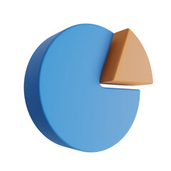 Aufkleber - 3D Blue Pie Chart Model with Three Segments. Lavender-themed 3D Blue Pie Chart Model for Pie Data.
3d illustration, 3d element, 3d rendering. 3d visualization isolated on a transparent background