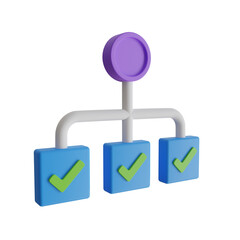 Aufkleber - 3D Blue Flowchart Model with Three Levels. Lavender-themed 3D Blue Flowchart Model for Flowchart Data.
3d illustration, 3d element, 3d rendering. 3d visualization isolated on a transparent background
