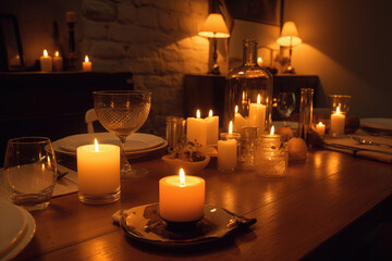 Wall Mural - candles - generative ai
