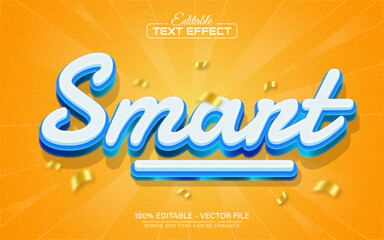 Fototapete - Smart 3d text effect editable