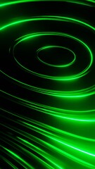 Poster - vertical video, portrait video of abstract background motion graphic design looping animated green circle on black background