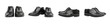 © Apirak - Worn black leather shoes for men isolated on a white background with clipping path