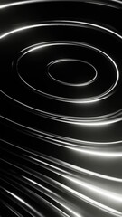 Poster - vertical video, portrait video of abstract background motion graphic design looping animated silver circle on black background