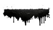 black ink melt isolated on transparent background cutout