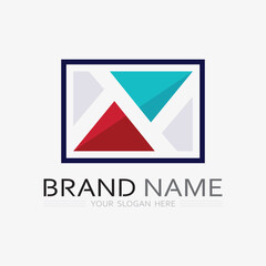 Sticker - N Letter and font  Logo Template