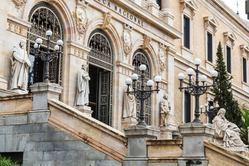 Wall Mural - Monument to the Discovery of America. Gardens of Discovery on Plaza de Colon (Columbus square). Madrid, Spain