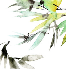 Tree branch with leaves