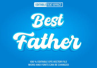 Poster - Best Father editable text effect 3d style template