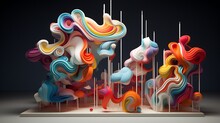 3D Abstract Art Background Wallpaper