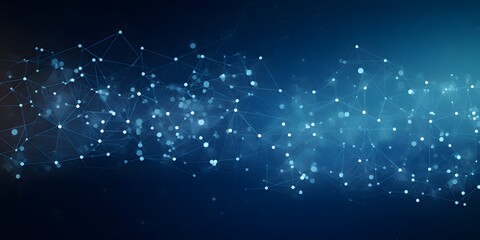Poster - Blue social network background..
