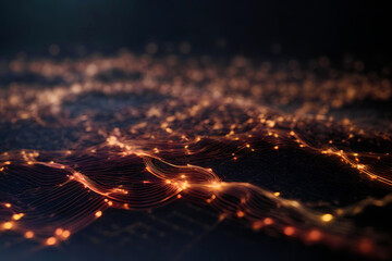 Poster - abstract background of information internet technologies, concept of information development of future communications, background for scientific presentations with space for text