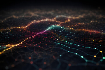 Poster - abstract background of information internet technologies, concept of information development of future communications, background for scientific presentations with space for text
