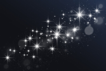 Poster - Brilliant dust vector shine. Glittering shiny ornaments for background. Vector illustration.
