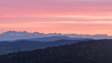 Fototapeta Niebo - Panorama Tatr widziana z Koziarza