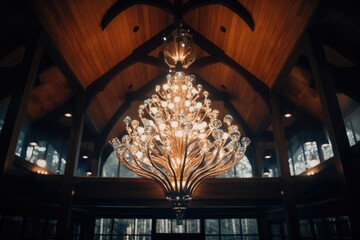 Poster - Modern chandelier, Luxurious.