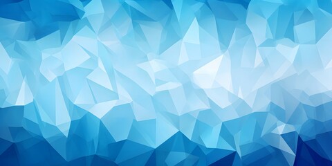 Poster - Geometric blue ice texture background.
