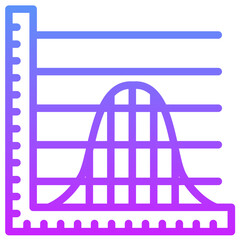 Wall Mural - Bell Curve on Graph Icon