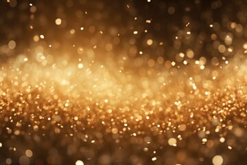 Poster - A stunning gold glitter background set against a black backdrop. Perfect for adding a touch of glamour and sparkle to any project.