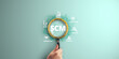 Supply Chain Management (SCM) drives business success through innovative technology. Magnifier focus to Digital marketing icon.