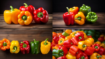 Wall Mural - red and yellow peppers