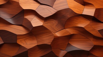 3d wood design wall - generative ai