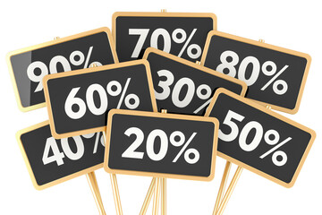 Poster - black friday concept. sale and discount concept on the road sign, 3d rendering isolated on transpare