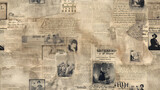 Fototapeta Sypialnia - Seamless old vintage newspaper pattern