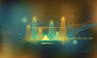 Wall Mural - Abstract infographics of key indicators.
