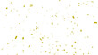 Golden confetti falling down, party popper PNG. Create birthday and party decoration concept.  Transparent background