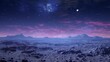 An otherworldly night sky over a Moonstone Mallow desert, filled with dazzling stars and celestial wonders.
