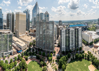 charlotte north carolina uptown city skyline citiscape