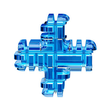 Blue ice transformed symbol