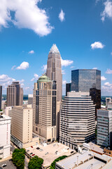 Canvas Print - charlotte north carolina uptown city skyline citiscape