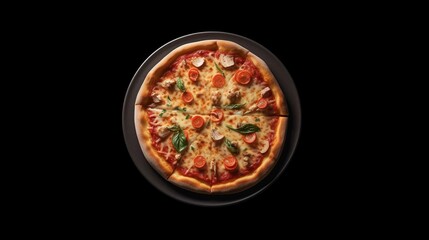 Poster - pizza isolated on white