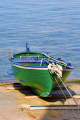 Wall Mural - Details of boats in Scilla Calabria Italy