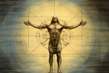 man vitruvian  anatomical anatomy architecture art artwork background body circle classic code correlation da detail drawing famous genius geometric geometry human humanity idea italian