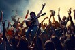 music live enjoying people group backlit party audience celebration cheerful clubbing concert crowd crowded dancing excitement festival freedom fun guitar hand hands up happiness