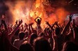 fire s party this concert crowd dj stage hand music people festival up entertainment fun event audience silhouette background rock air nightlife open group celebration band show