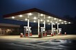 store convenience station gas attractive filling fuel pump gasoline night car retail business outdoors dusk no people horizontal color