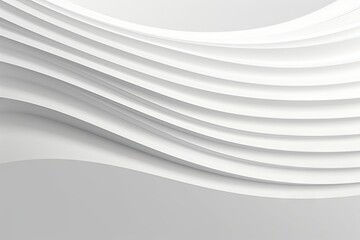 Aufkleber - wallpaper geometric white minimal background wave abstract futuristic building modern architecture three-dimensional design interior empty room space wall light render business floor