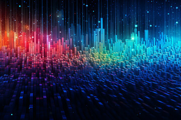 Wall Mural - Abstract digital data background