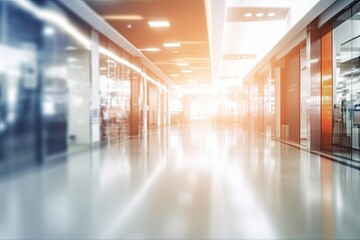 concept business backdrop background effect bokeh defocused store department interior hall retail blurred corridor mall shopping blur abstract shop light office inside city market