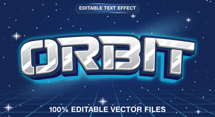 Leinwandbilder - Orbit editable vector text effect with modern concept